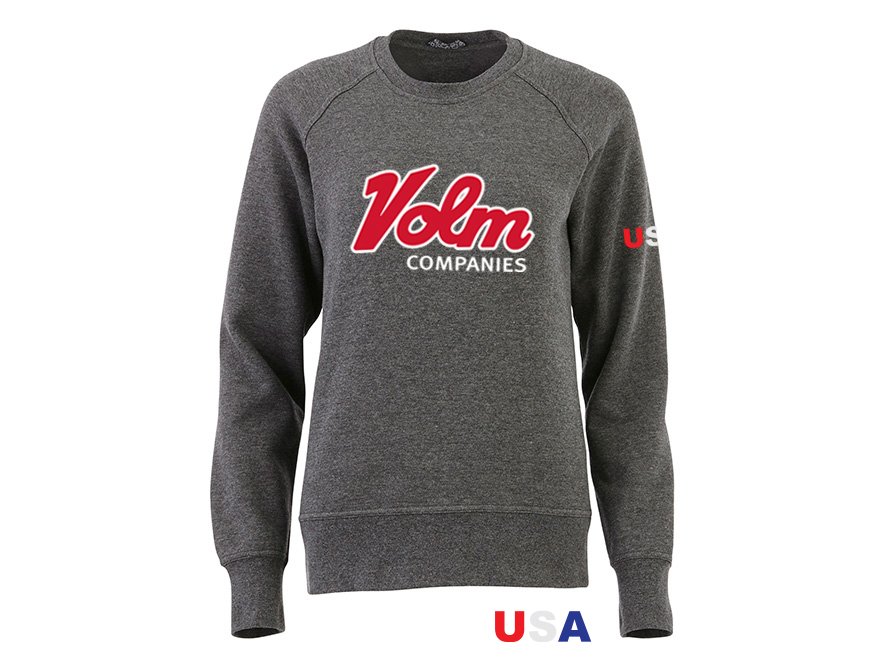 Volm Ladies Office Fleece Crew Sweatershirt - USA