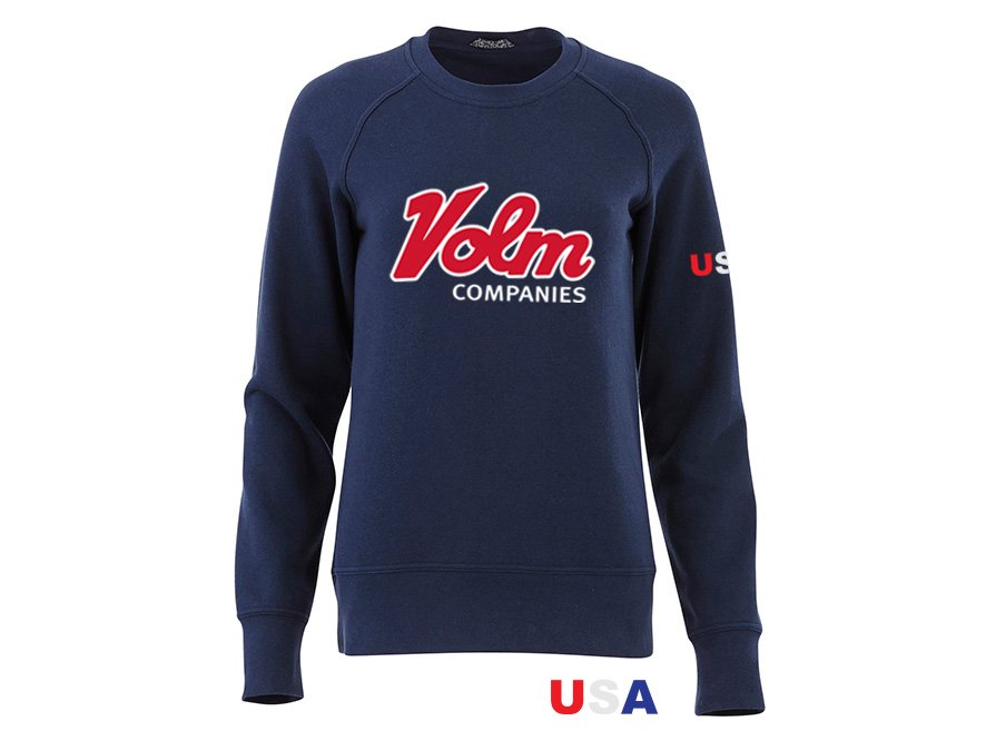 Volm Ladies Office Fleece Crew Sweatershirt - USA - Image 2