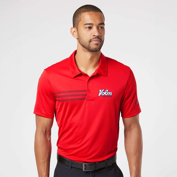Mens Adidas 3 Stripe Polo - Image 3