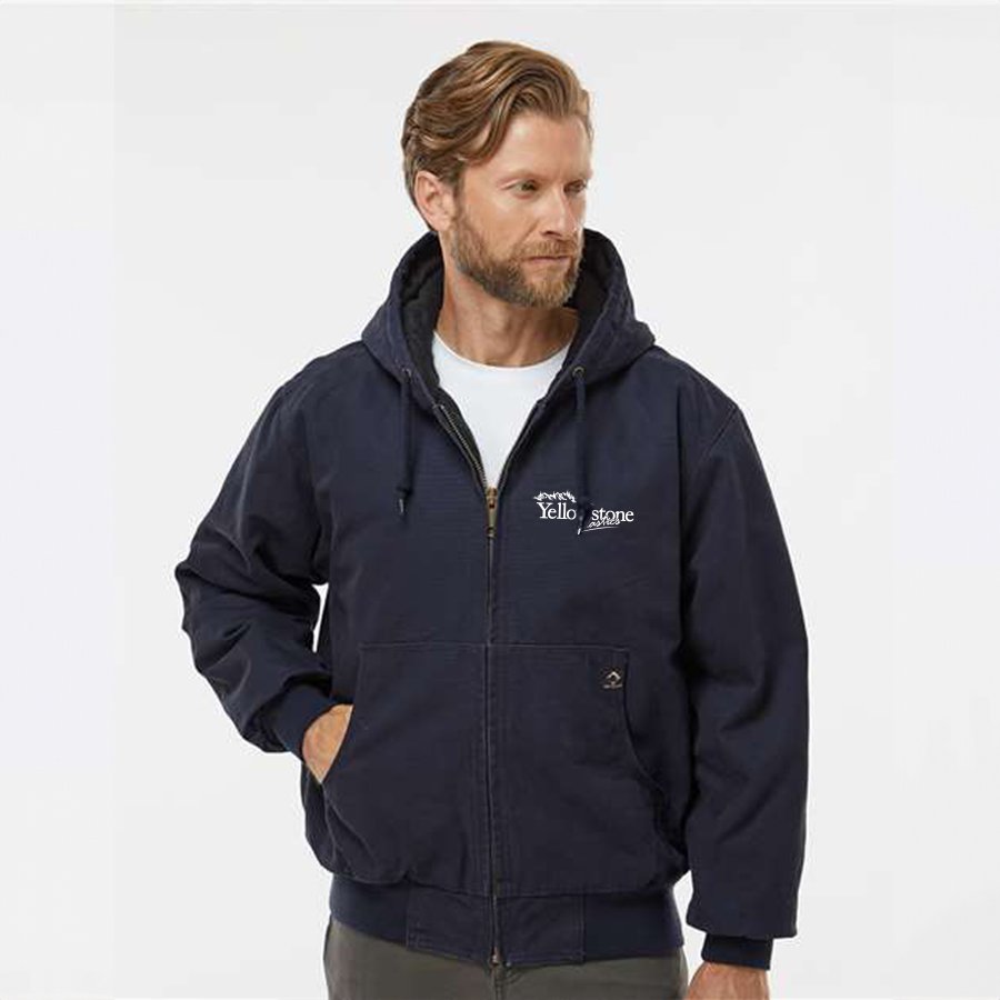 Mens DriDuck Cloth Hooded Jacket with Quilt Lining - Image 7