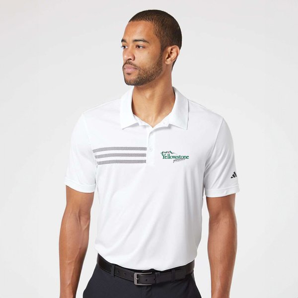 Mens Adidas 3 Stripe Polo - Image 9