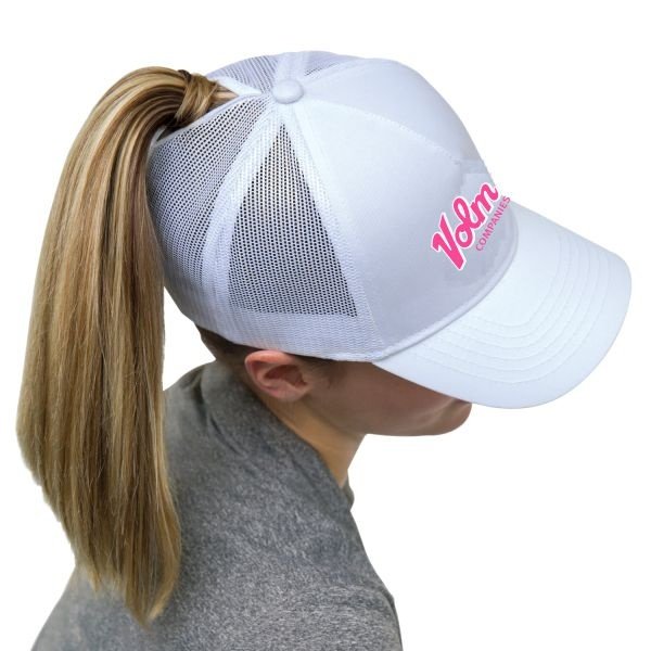 Ladies mesh back "pony tail" cap
