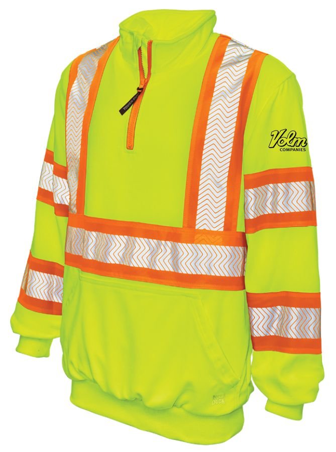 Men's Hi-Visibility Quarter Zip Safety Pullover